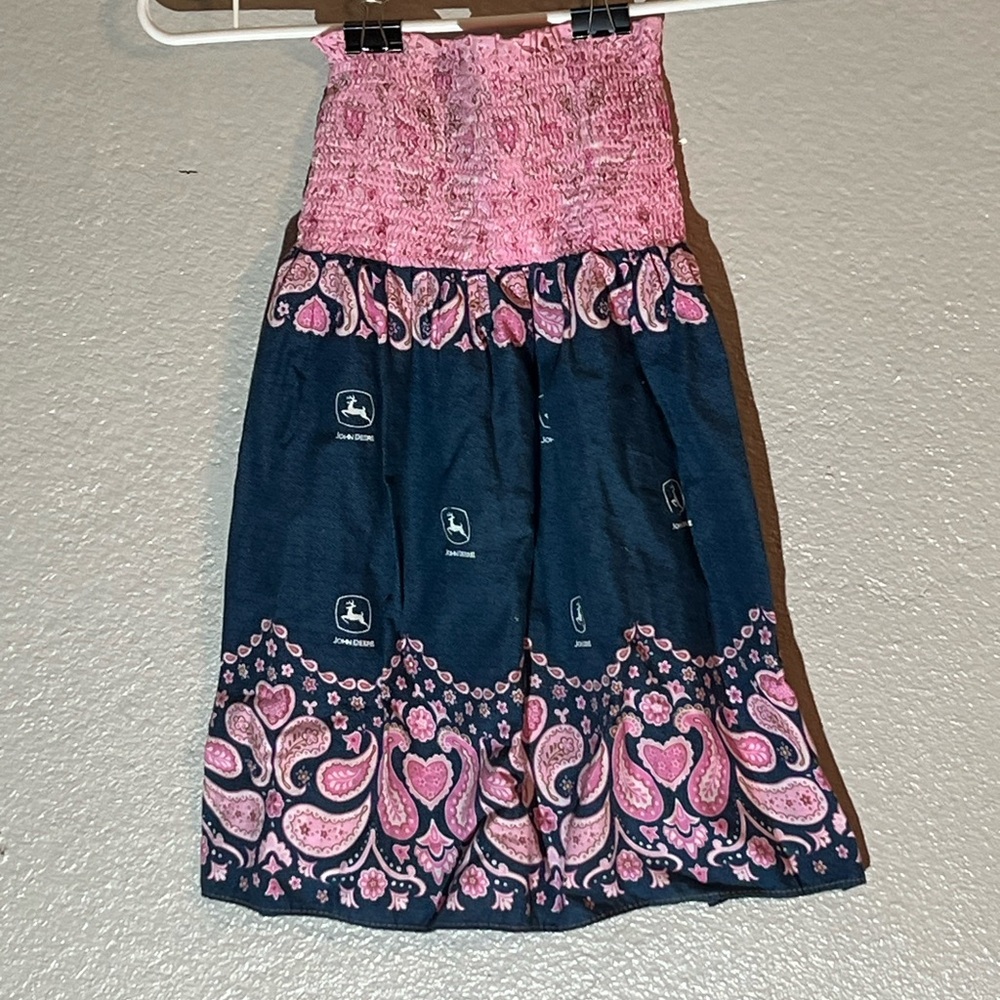 Little girls John deere strapless dress